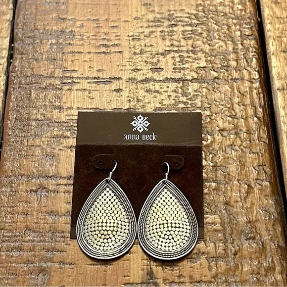 Anna Beck Two-Tone Teardrop Earrings - Picture 2 of 7